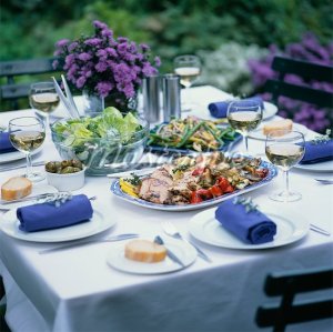 Beautiful outdoor table setting