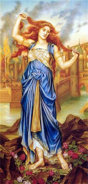 Cassandra by Evelyn De Morgan (1898, London)