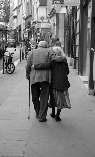old couple walking