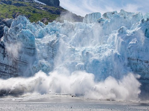 Glacier calving, Glacier National Park, AK