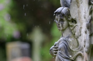 Victorian+Cemetery+angel+rain